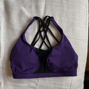 BuffBunny Purple Sports Bra, Small